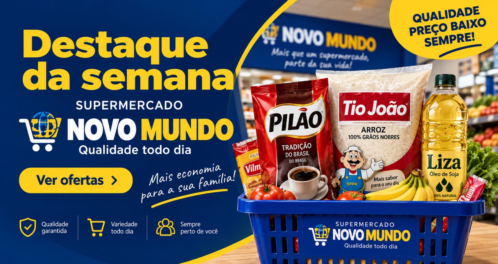 Destaque de Supermercado Novo Mundo